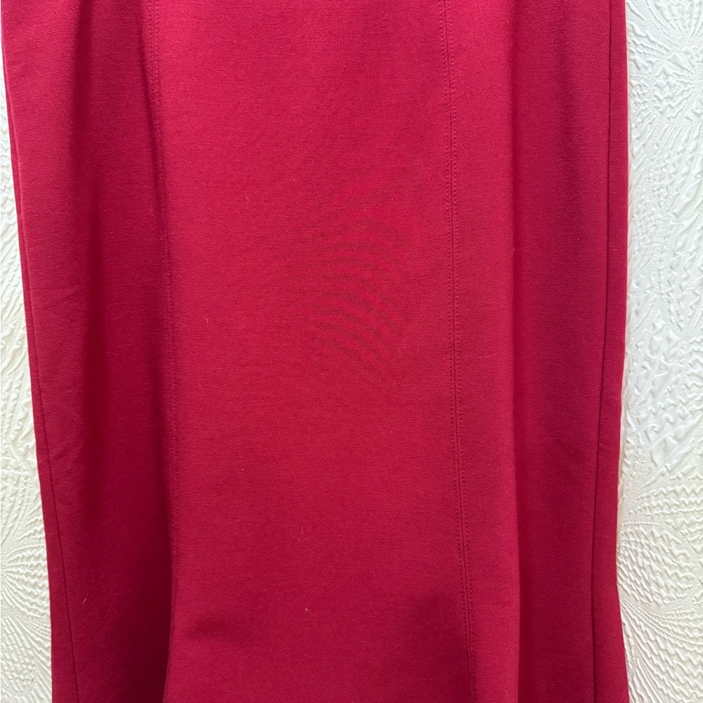 NWT White House Black Market Flounce Hem Pencil Skirt Empress Red Size 12 - Picture 4 of 5